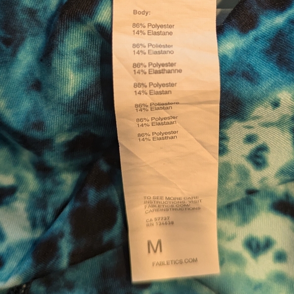 FABLETICS Define Powerhold High-Waisted 7/8 Leggings Tide Pool Medium - Picture 7 of 10